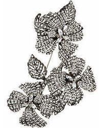 Joan Rivers Classics Collection Joan Rivers Red Carpet Pave Floral Clusterbrooch