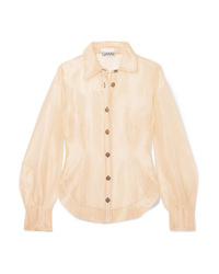 Clear Button Down Blouse