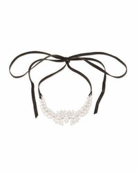 Fallon Monarch Leather Crystal Choker Necklace