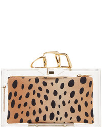 Charlotte Olympia Clear Perspex Linked Pandora Clutch
