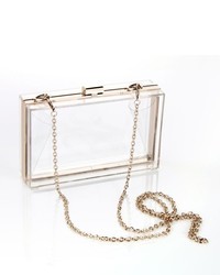 Masione Luxury Handbag Transparent Rectangle Clear Evening Clutches Shoulder Purse Prom Bag For Ladies Wedding Party