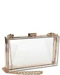 MG Collection Vive Designer Clear Evening Purse