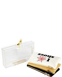 Charlotte Olympia Pandora Loves Shoes Perspex Clutch Pouch Set