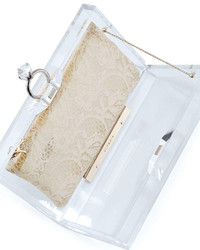 Charlotte Olympia Pandora Marry Me Box Clutch Clear