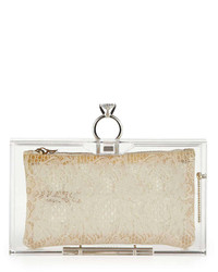 Charlotte Olympia Pandora Marry Me Box Clutch Clear