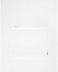 Herschel Supply Co White Mesh Pouch