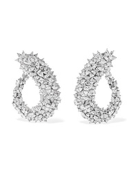 Yeprem 18 Karat White Gold Diamond Earrings