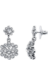 jcpenney 1928 Jewelry Crystal Flower Drop Earrings