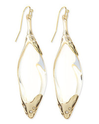 Alexis Bittar Large Clear Lucite Dangle Wire Earrings