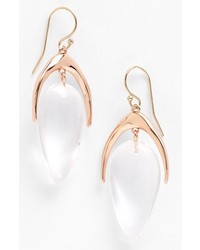 Alexis Bittar Lucite Neo Bohemian Crescent Drop Earrings Clear