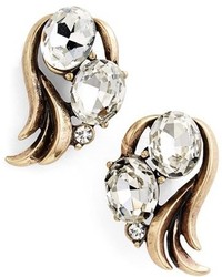 Allison Reed Curved Crystal Earrings