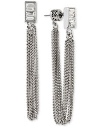 Kenneth Cole Crystal Baguette And Multi Chain Earrings