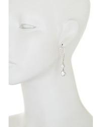 Betsey Johnson Cz Crystal Line Earrings