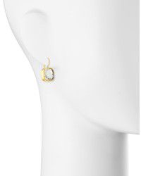 Dina Mackney Clear Quartz 19k Gold Vermeil Drop Earrings