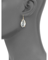 Alexis Bittar Fine Golden Ice Marquis Clear Quartz Diamond 14k Yellow Gold Drop Earrings