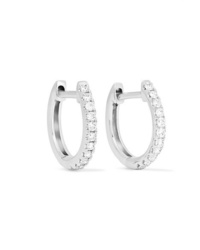 Anita Ko Huggies 18 Karat White Gold Diamond Earrings