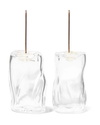 Maryam Nassir Zadeh Ice Cube Glass And Silver Earrings
