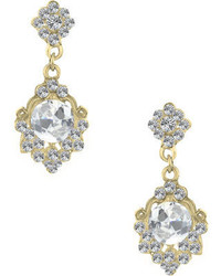 Nina Janine Gold Finishczech Crystal Earrings
