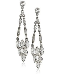Ben-Amun Jewelry Clear Crystal Drop Earrings