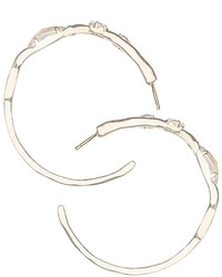 Kendra Scott Kristin Gold Hoop Earrings In Clear Iridescent
