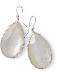 Ippolita Large Pear Shaped Earrings In Clear Doublet