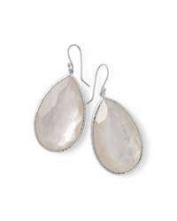 Ippolita Large Pear Shaped Earrings In Clear Doublet