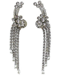 One Kings Lane Vintage Long Dangling Crystal Earrings