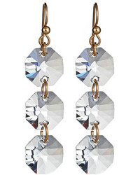Mflynn Clear Crystal Chain Drop Earrings