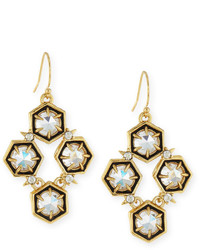 Alexis Bittar Mosaic Crystal Drop Earrings Clear