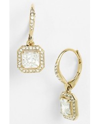 Nadri Crystal Drop Earrings Gold Clear