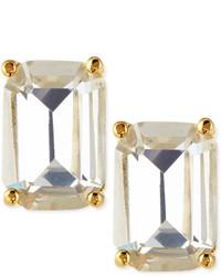 Kate Spade New York Emerald Cut Crystal Earrings Clear