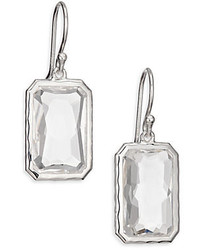 Ippolita Rock Candy Clear Quartz Sterling Silver Rectangle Drop Earrings