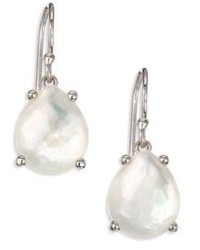 Ippolita Rock Candy Mother Of Pearl Clear Quartz Sterling Silver Pear Drop Earrings