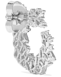 Suzanne Kalan Spiral 18 Karat White Gold Diamond Earrings