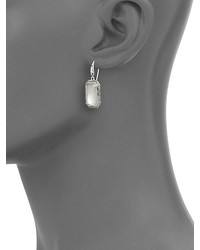 Ippolita Stella Mother Of Pearl Clear Quartz Diamond Sterling Silver Rectangle Drop Earrings