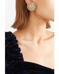 Rosantica Strobo Gold Tone Crystal Clip Earrings