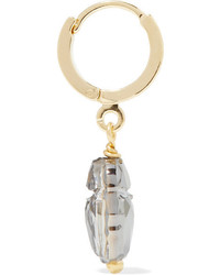 Isabel Marant Vedette Gold And Silver Tone And Crystal Earrings