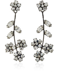 Jennifer Behr Violet Gunmetal Plated Swarovski Crystal Earrings
