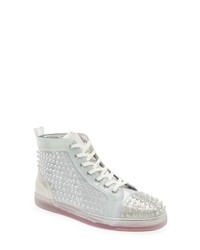 Christian Louboutin Louix Ray Spike Pvc High Top Sneaker In Transparent At Nordstrom