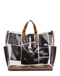 Clear Leather Tote Bag