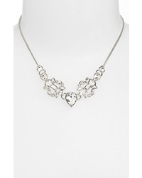Givenchy Crystal Frontal Necklace Clear Silver