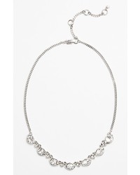 Givenchy Crystal Necklace Silver Clear Crystal