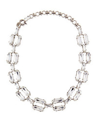 Lee Angel Clear Double Crystal Necklace