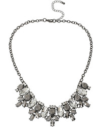 jcpenney Mixit Mixit Hematite Clear Stone Statet Necklace