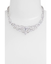 Nadri Frontal Necklace Silver Clear