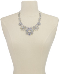 Kate Spade New York Silver Tone Lacy Crystal Collar Necklace