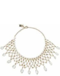 Rosantica Pesco Gold Tone Faux Pearl And Crystal Necklace