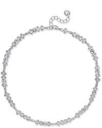 Charter Club Silver Tone Crystal Collar Necklace Created For Macys