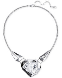 Swarovski Silver Tone Large Crystal Collar Necklace