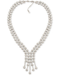 Carolee Silver Tone Multi Crystal Collar Necklace